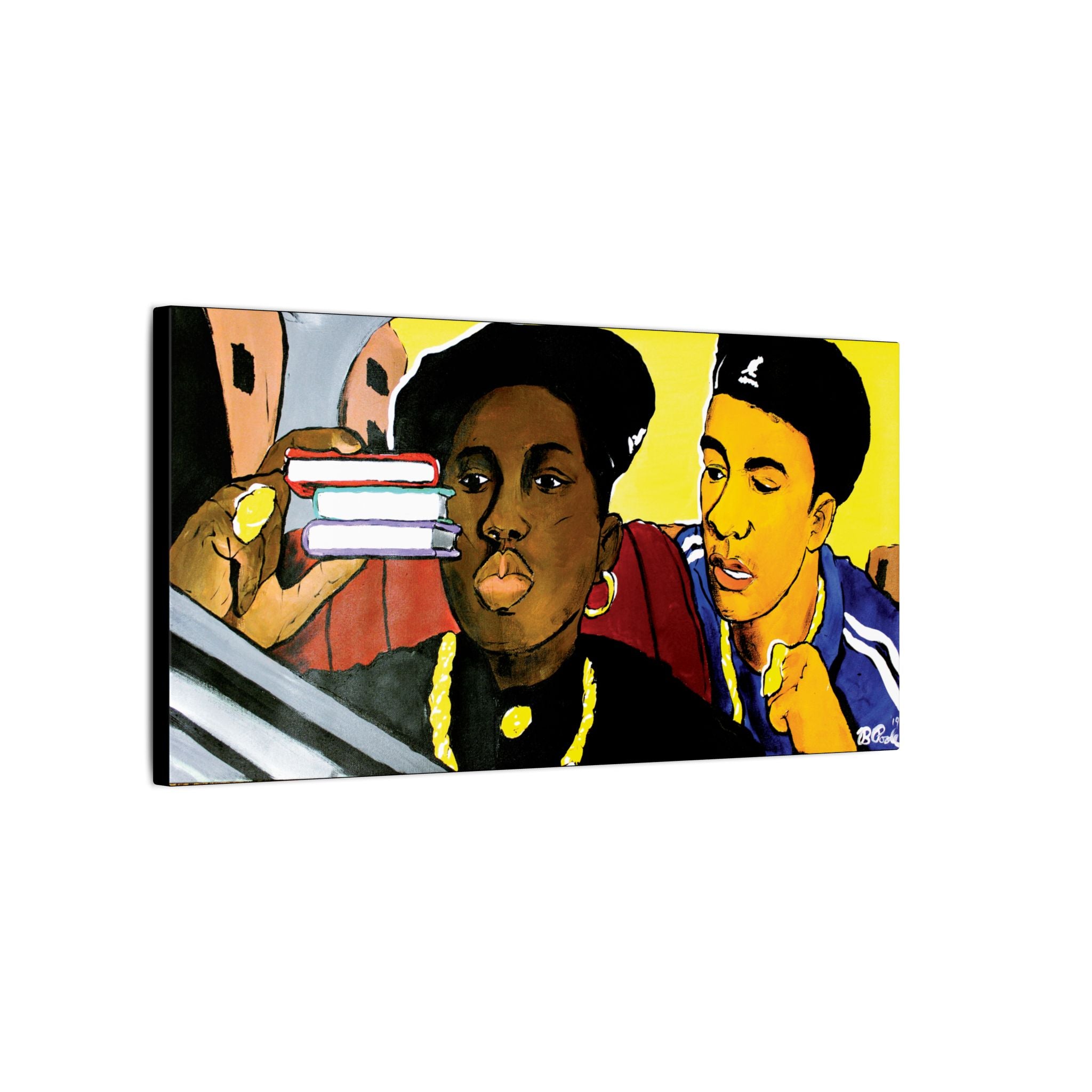 Crack Book Era - Broderick Poole -  Stretched Matte Canvas